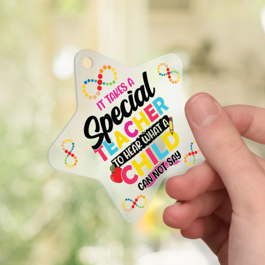 Teacher Keyrings - Star Shaped 6cm