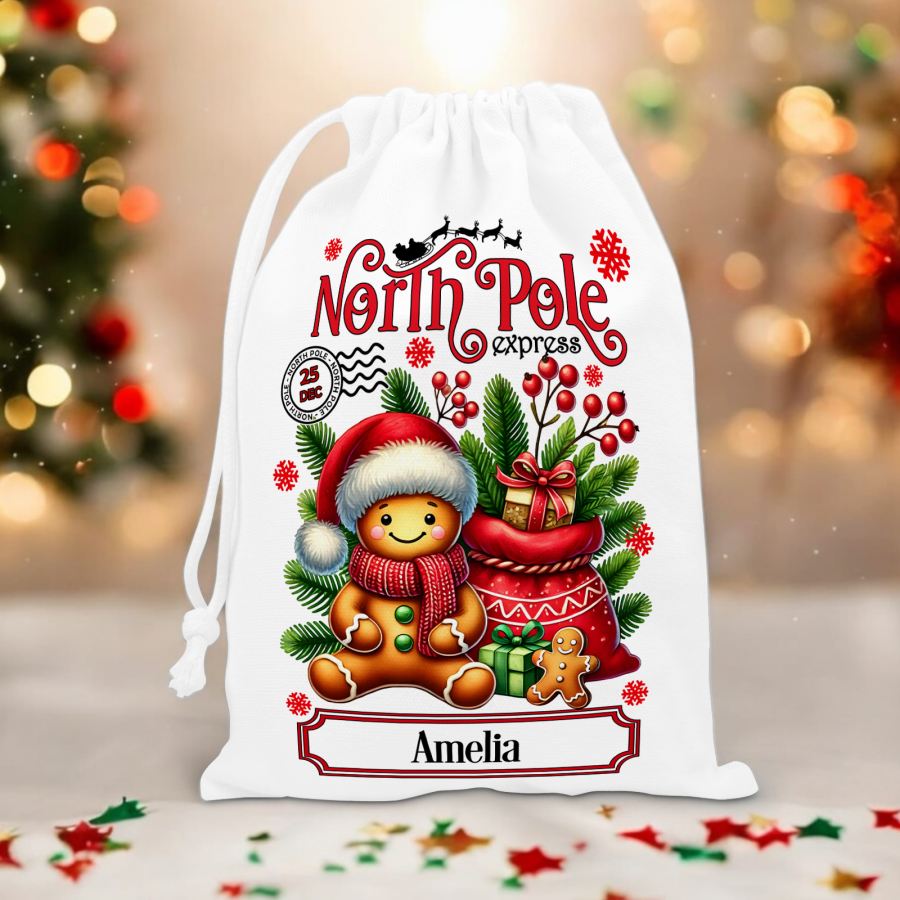 Personalised Drawstring Santa Sack