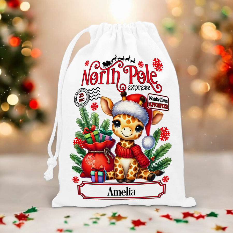 Personalised Drawstring Santa Sack