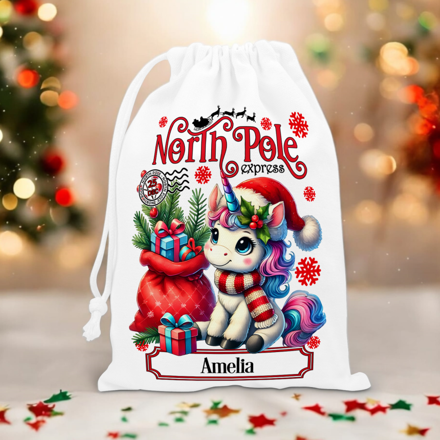 Personalised Drawstring Santa Sack