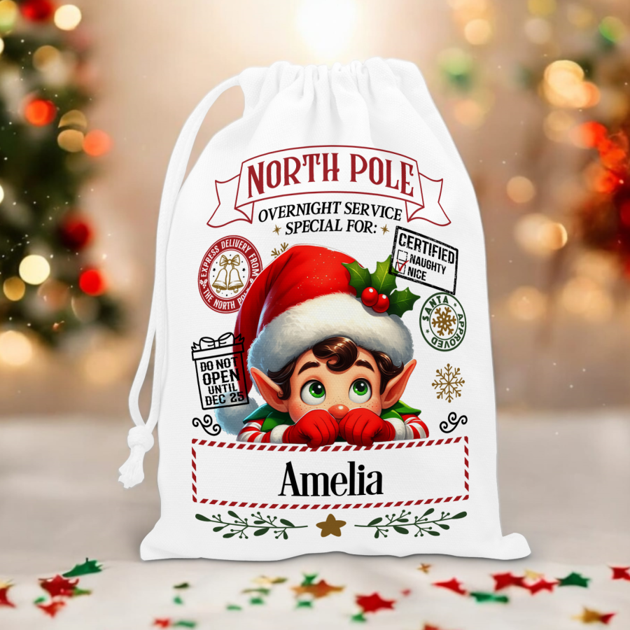 Personalised Drawstring Santa Sack
