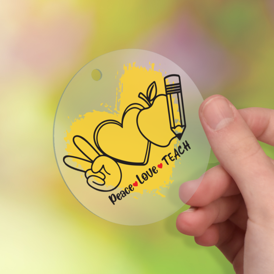 Teacher Keyrings - Circle Shaped 6cm