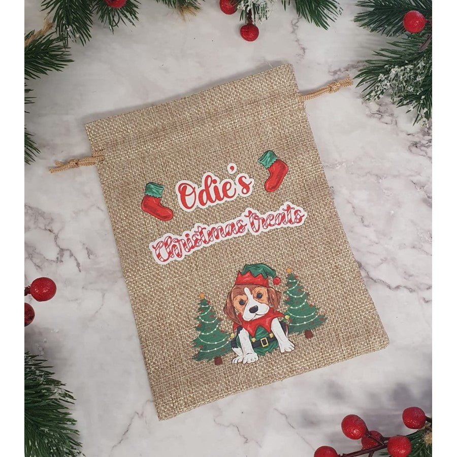 Personalised Pet Treats Jute Sack