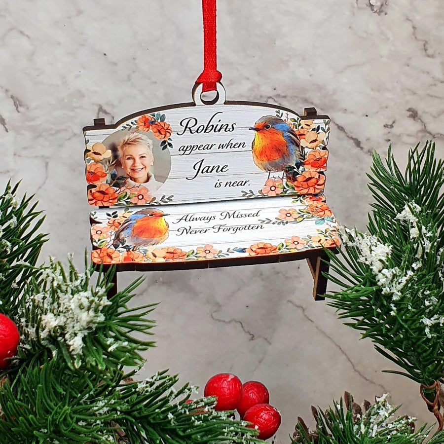 Hanging Memorial Bench Christmas Tree Decoration