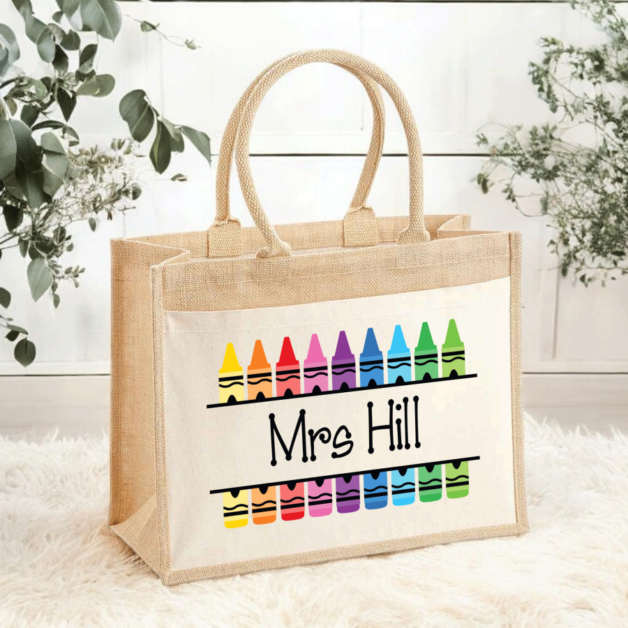 Teacher Jute Shopper Bag