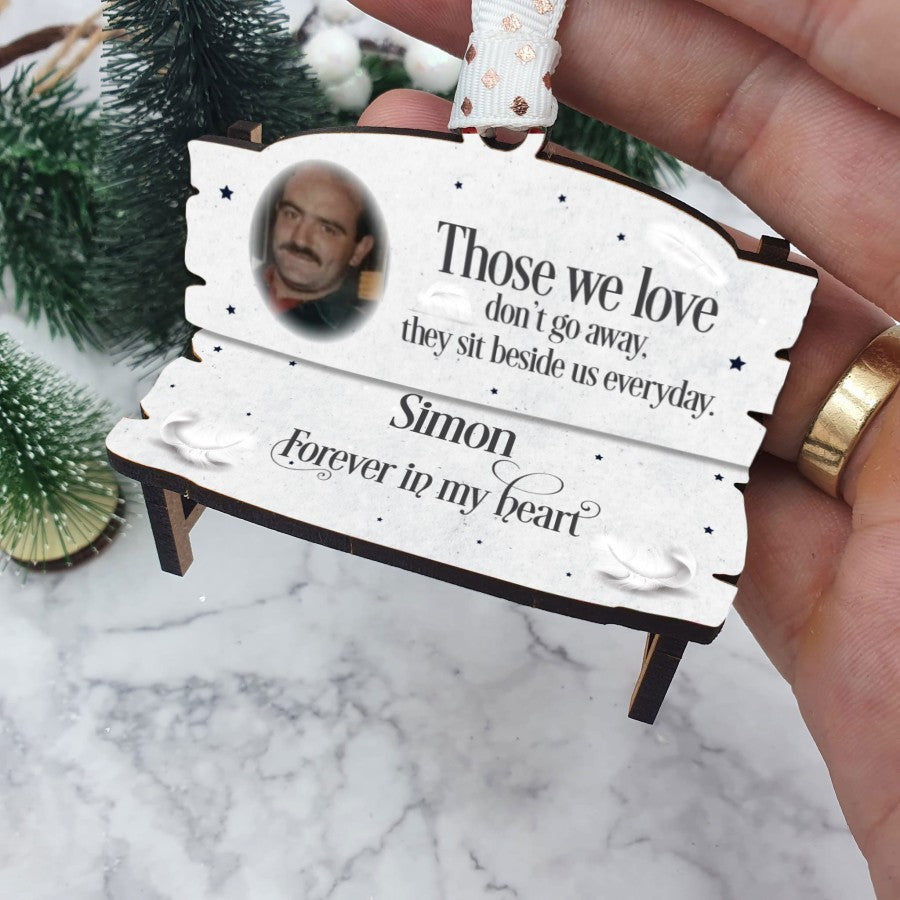 Hanging Memorial Bench Christmas Tree Decoration